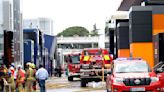 F1 team McLaren evacuates hospitality suite when fire breaks out before Spanish GP practice