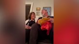 This father thinks he is just opening his secret santa gift, then THIS happened.