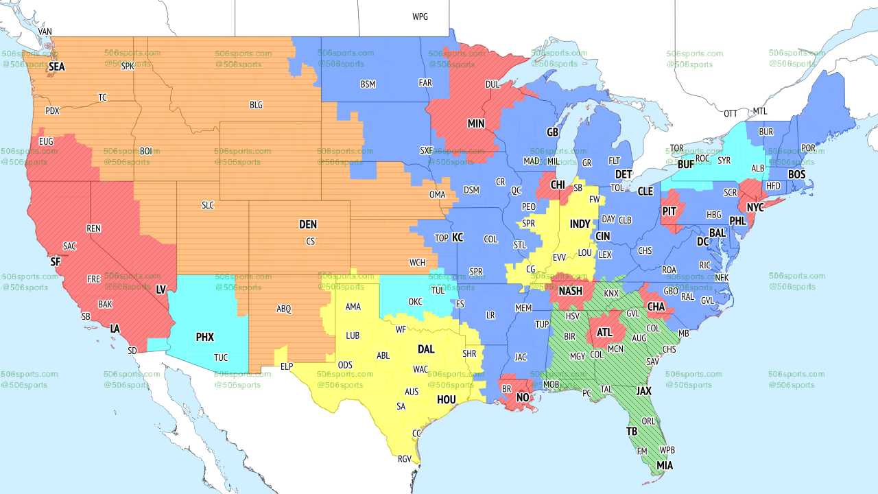 NFL Week 1 TV coverage maps