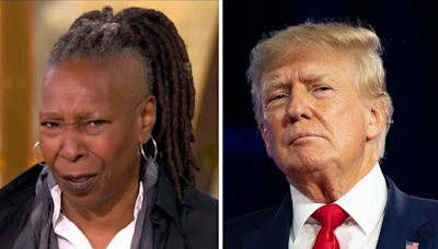 'The View': Whoopi Goldberg hits back at "moron" Donald Trump for repeatedly mispronouncing Kamala Harris' name