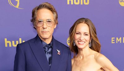 Robert Downey Jr. Jokes with Photographers as He Poses on Emmys 2024 Red Carpet with Wife Susan Downey: 'I Don't See You Smiling!'