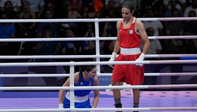 Italian boxer abandons bout against Algerian disqualified from previous competition for elevated testosterone | CBC Sports