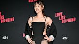 Kristen Stewart Went Sans Pants in a High-Cut Bodysuit and transparent Tights for the 'Love Lies Bleeding' Premiere