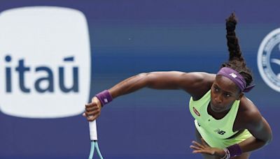 Coco Gauff working on serve, still wins in Rome