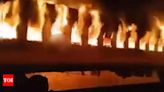 Goods train catches fire in UP's Sultanpur; no one hurt | Lucknow News - Times of India