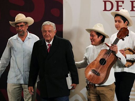 Mexico's Lopez Obrador raffles his watch in colorful final press conference