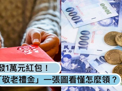 政府發長輩紅包！「敬老禮金1萬元」怎麼領？一張圖看懂申請條件＆限制、領錢日期