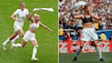 Chloe Kelly's tribute to US women's football star Brandi Chastain in goal celebration