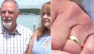 Una pareja recuperó el anillo de bodas que había perdido en un lago hace más de 25 años