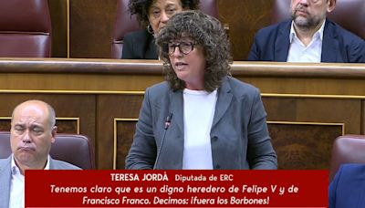 Teresa Jordà, diputada de ERC, sobre los 10 años de reinado de Felipe VI: "Es un digno heredero de Francisco Franco"