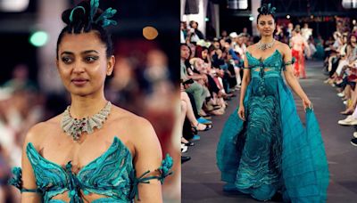 Radhika Apte mesmerises in a strapless blue outfit at Paris Haute Couture Week 2024