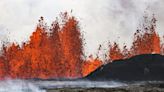 An Iceland volcano starts erupting again, shooting lava into the sky