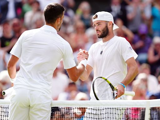 Jacob Fearnley puts up a fight against Novak Djokovic after Andy Murray advice