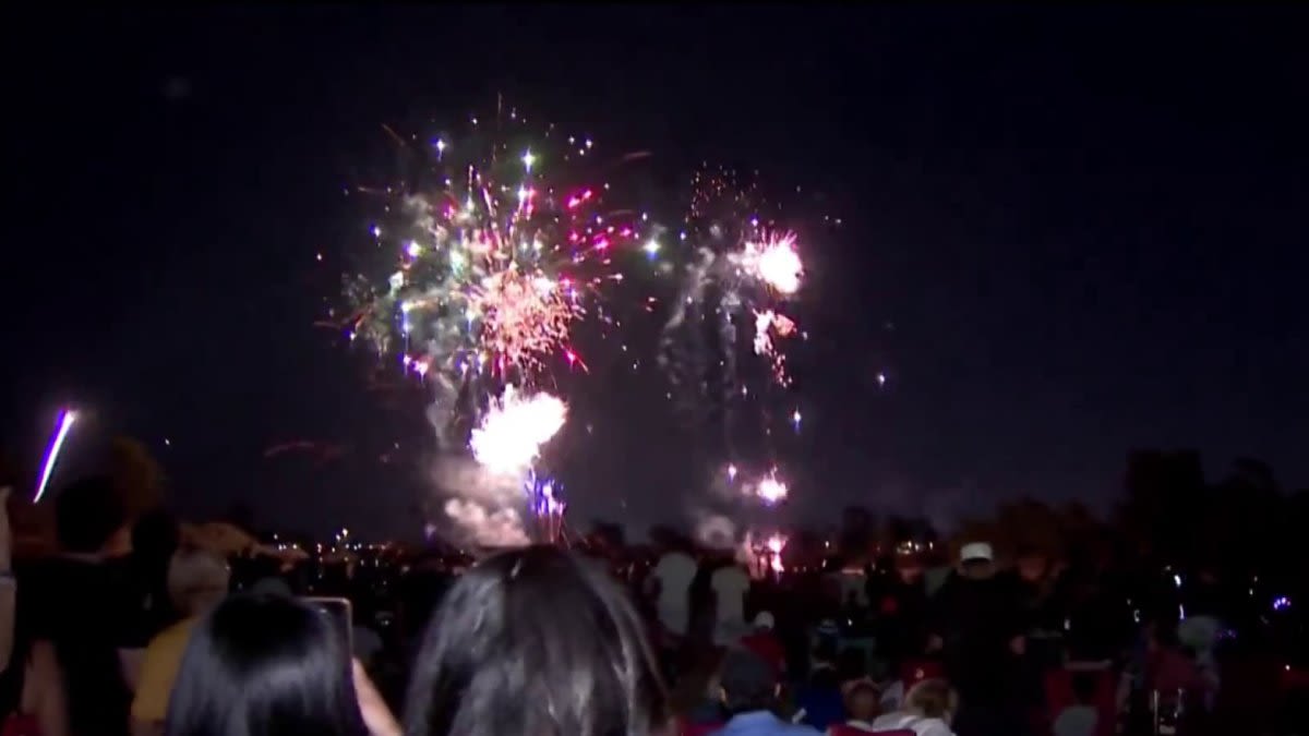 San Jose firework show causes small fires