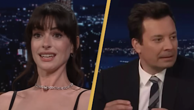 Anne Hathaway claps back at Jimmy Fallon audience after interview took an uncomfortable turn