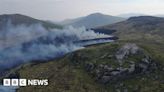 Mourne mountains: Watch drone footage of gorse fire