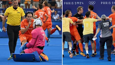 Olympic hockey final turns into fight after player gloated in opponent's face