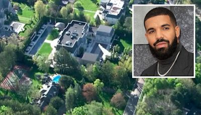 Drake’s mansion scene of drive-by shooting days after Kendrick Lamar used image of it for diss track cover art