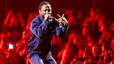 Kendrick Lamar performs Virgil Abloh tribute while wearing crown of thorns during Louis Vuitton show
