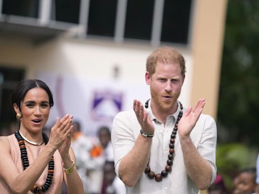 Mixing games and education, Prince Harry and Meghan arrive in Nigeria to promote mental health