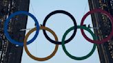 APTOPIX OLY Paris Olympic Rings