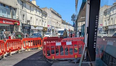 'Heartbreak' as diggers 'destroy' Devon town centre