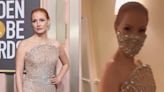 Mask-wearing Jessica Chastain celebrates not getting Covid at Golden Globes as multiple stars test positive