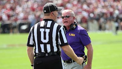 Brian Kelly defends LSU’s win over South Carolina, plays scoreboard game