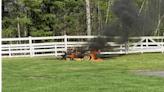 Crews put out lawn mower fire in Southampton