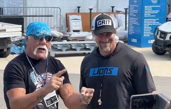 Hulk Hogan Hits Detroit Lions Practice, Cuts Fiery Promo W/ Dan Campbell