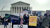 Photos from outside the U.S. Supreme Court during the abortion pill arguments