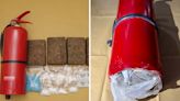 $790,000 of drugs seized including 4.5kg of cannabis in fire extinguisher, 5 arrested