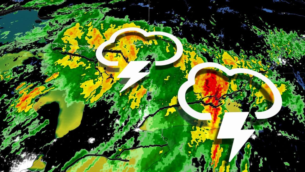 Severe storms move through parts of eastern Ontario and southern Quebec