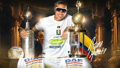 Dayro Moreno llegó en helicóptero al estadio: fue recibido por leyendas y sus trofeos