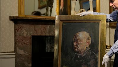 A painting of Winston Churchill by an artist whose work he hated is up for auction