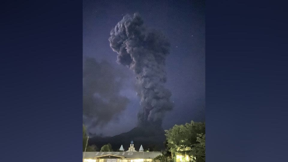 Mount Kanlaon volcano erupts sending 3-mile ash plume into the sky