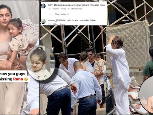 'Cold vibes between Alia – Neetu': Fans school Alia for not holding her MIL's hand as they visit construction house with Ranbir, Raha