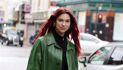 Dua Lipa Channels ‘The Matrix’ in THIRD Oversized Leather Trench Coat of the Month