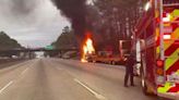 All lanes of Ga. 400 back open after tractor-trailer catches fire in Sandy Springs