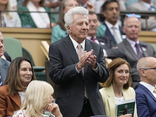 Actor Dustin Hoffman and Super Bowl winner Patrick Mahomes among celebrities at Wimbledon