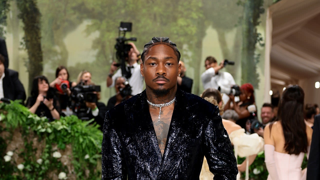 Stefon Diggs Walks His First Red Carpet as a Houston Texan in Custom H&M at the 2024 Met Gala