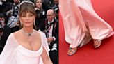 Helena Christensen Shines in Strappy Silver Stilettos At Cannes Film Festival 2024