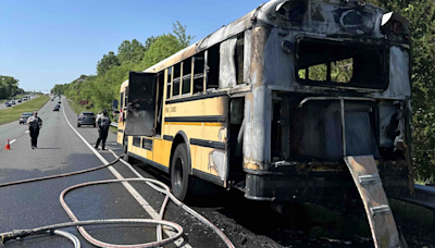 Fairfax County school bus catches on fire