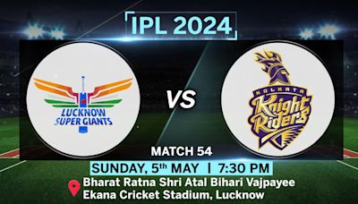 IPL Match Today: LSG vs KKR Toss, Pitch Report, Head to Head stats, Playing 11 Prediction and Live Streaming Details