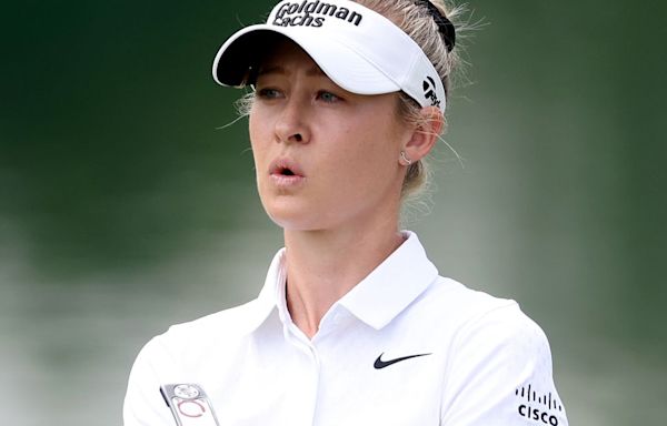 Nelly Korda flirting with Evian Championship cut-line as LPGA suspends play due to weather