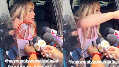 Wendy Guevara entrega billetes de 500 a la prensa; les invitó los refrescos