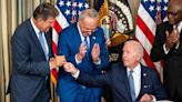 Joe Biden gave a grinning Joe Manchin the pen he used to sign the Inflation Reduction Act