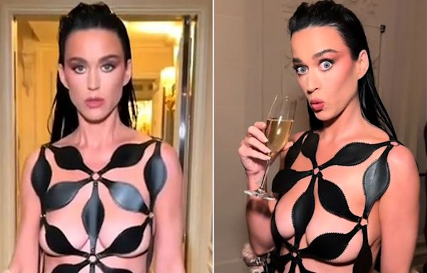 Katy Perry Shares BTS Look at Her Naked Geometric Dress for Surprise Appearance at Vogue World: Paris: ‘I Modeled It’