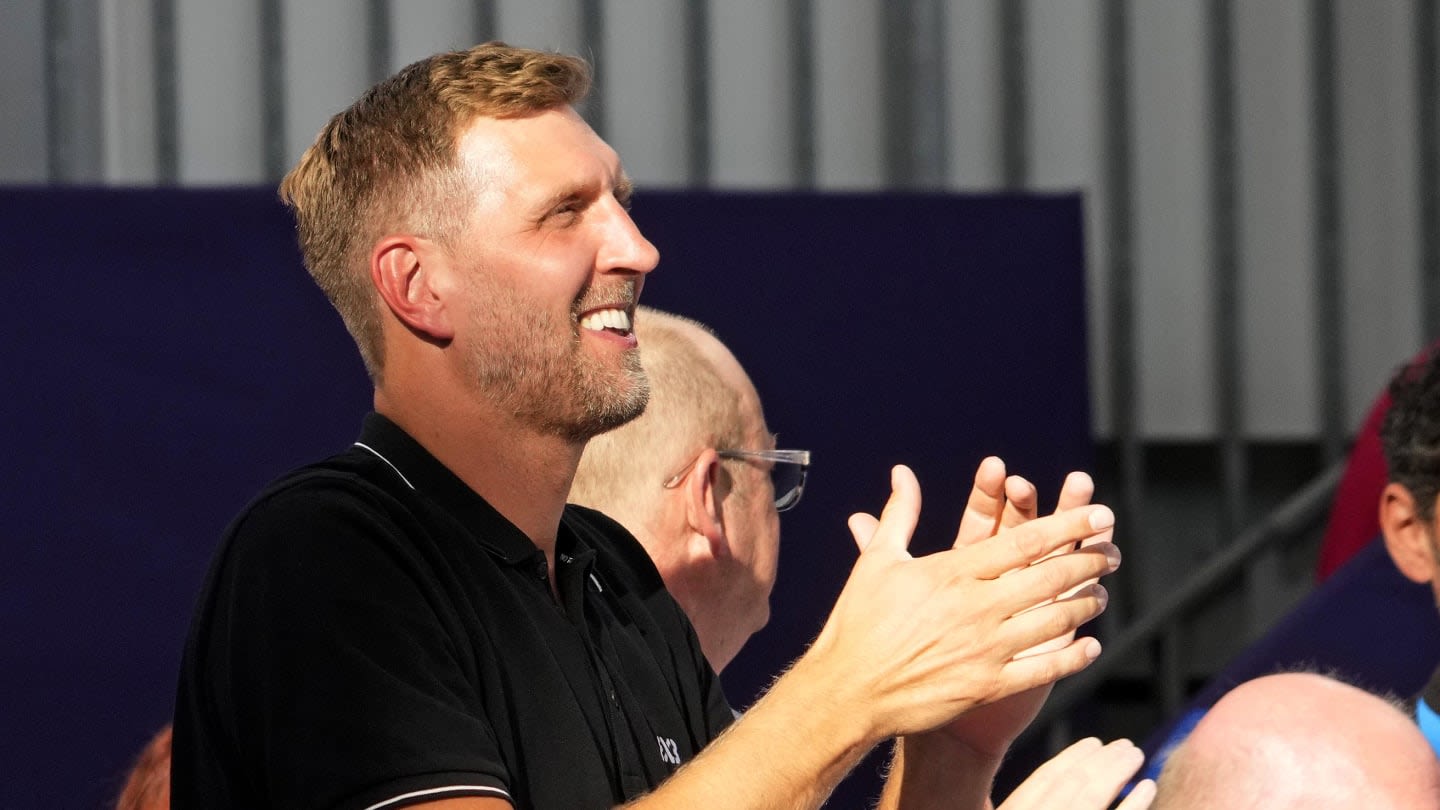 Dallas Mavericks Icon Dirk Nowitzki Celebrates as Germany Wins Gold in 3x3 Women's Basketball at Olympics