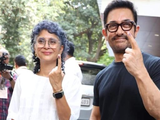 Aamir Khan And Ex-Wife Kiran Rao Pose Together With Inked Fingers After Casting Their Votes; Watch - News18